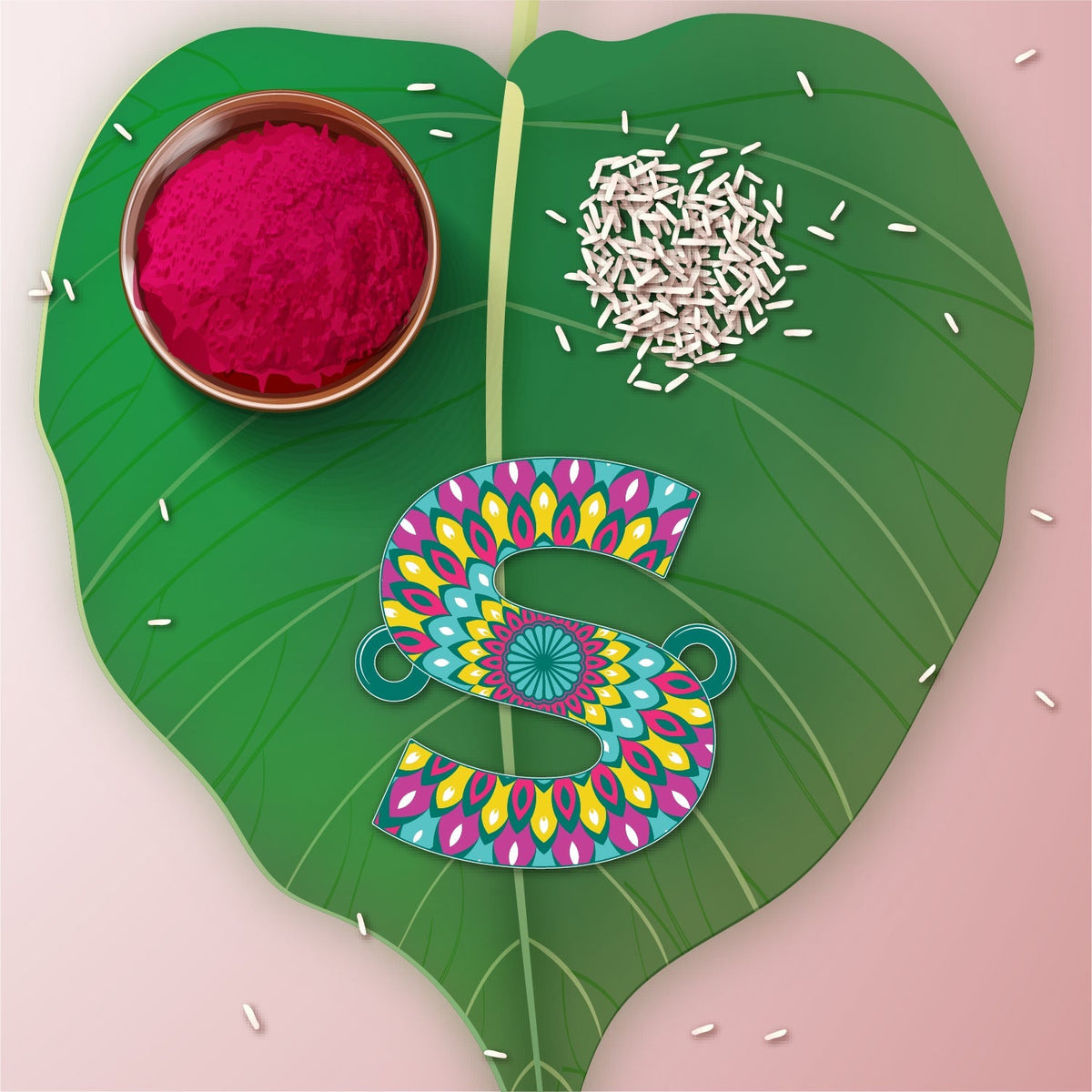 Indianvibez Alphabet S Wooden Rakhi - Kids Rakhi | Grocsy