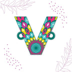 Indianvibez Alphabet V Wooden Rakhi - Kids Rakhi | Grocsy