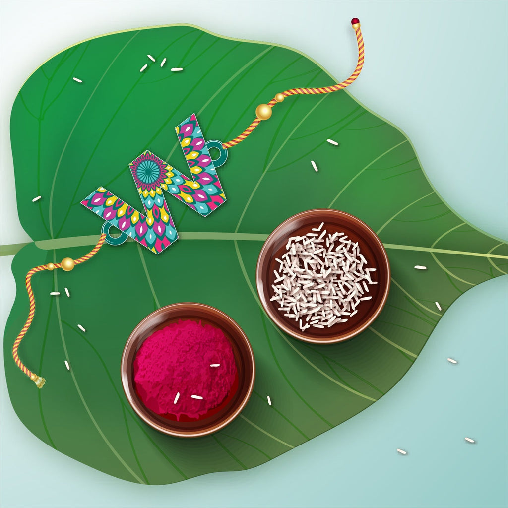 Indianvibez Alphabet X Wooden Rakhi - Kids Rakhi | Grocsy