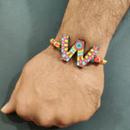 Indianvibez Alphabet X Wooden Rakhi - Kids Rakhi | Grocsy