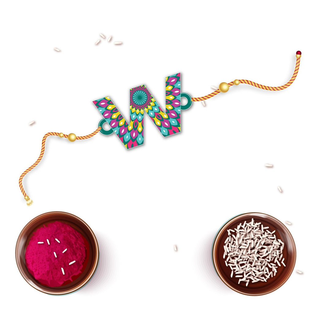 Indianvibez Alphabet X Wooden Rakhi - Kids Rakhi | Grocsy