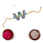 Indianvibez Alphabet X Wooden Rakhi - Kids Rakhi | Grocsy