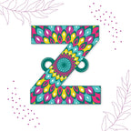 Indianvibez Alphabet Z Wooden Rakhi - Kids Rakhi | Grocsy