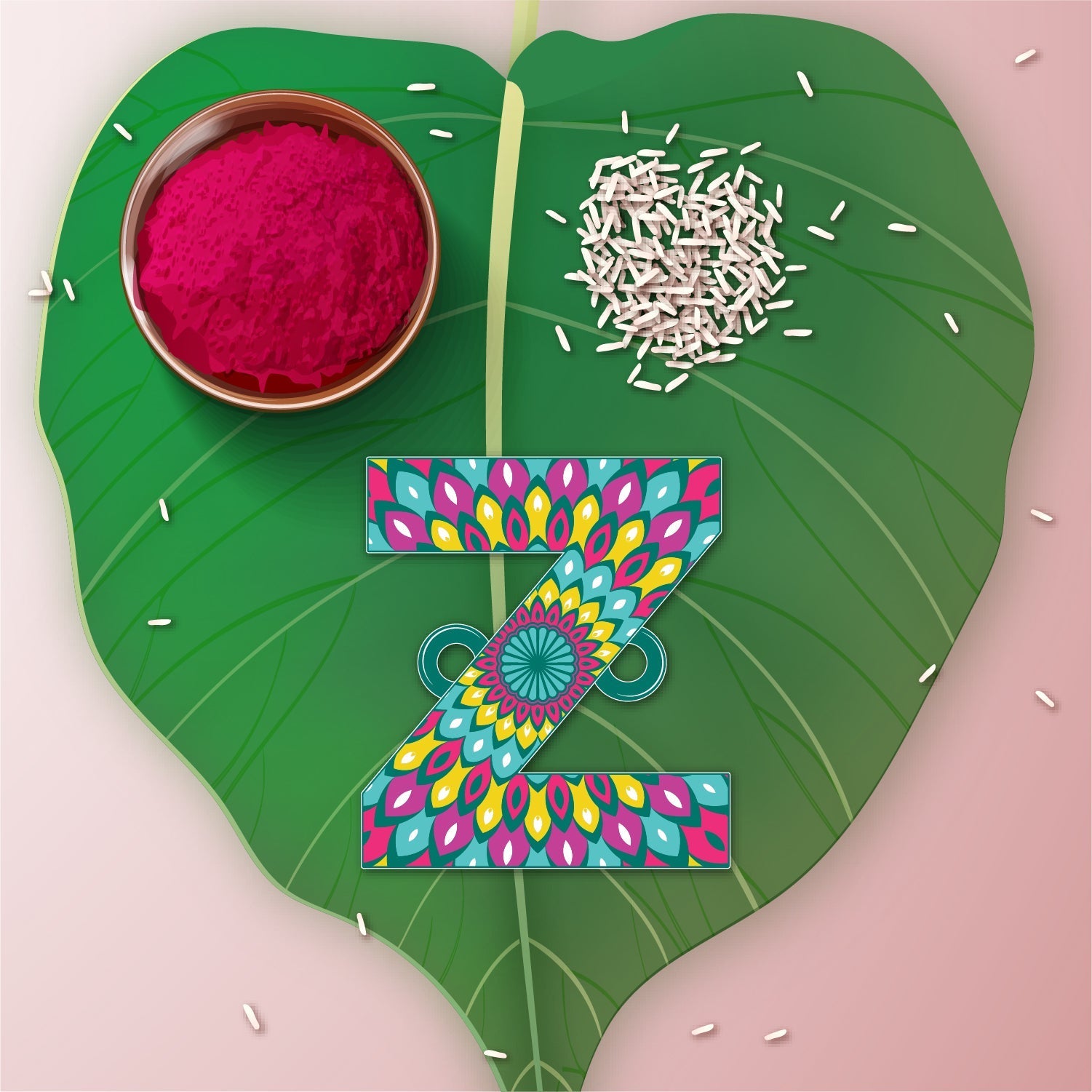 Indianvibez Alphabet Z Wooden Rakhi - Kids Rakhi | Grocsy