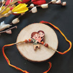 Indianvibez Annoying Brother Wooden Rakhi with Rudraksha, Funny & Quirky Rakhi for Bhaiya, Shop India - Kids Rakhi | Grocsy
