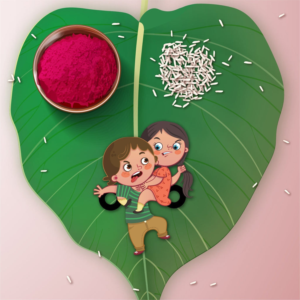 Indianvibez Annoying Brother Wooden Rakhi with Rudraksha, Funny & Quirky Rakhi for Bhaiya, Shop India - Kids Rakhi | Grocsy