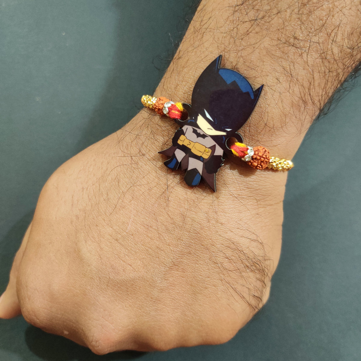 Indianvibez Batman Wooden Rakhi - Kids Rakhi | Grocsy