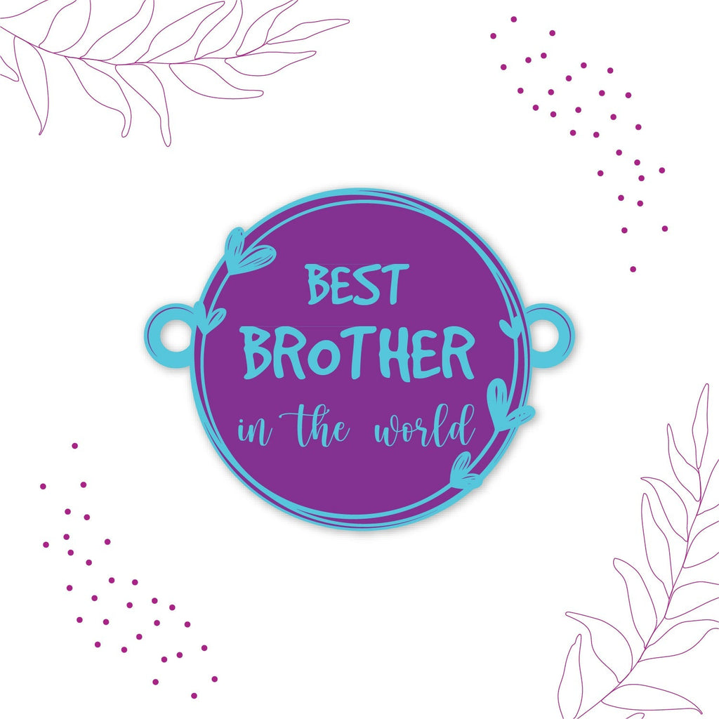 Indianvibez Best Brother in the World Wooden Rakhi with Rudraksha Thread| Rakhi for Bhaiya, Shop India - Kids Rakhi | Grocsy