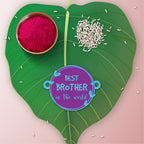 Indianvibez Best Brother in the World Wooden Rakhi with Rudraksha Thread| Rakhi for Bhaiya, Shop India - Kids Rakhi | Grocsy
