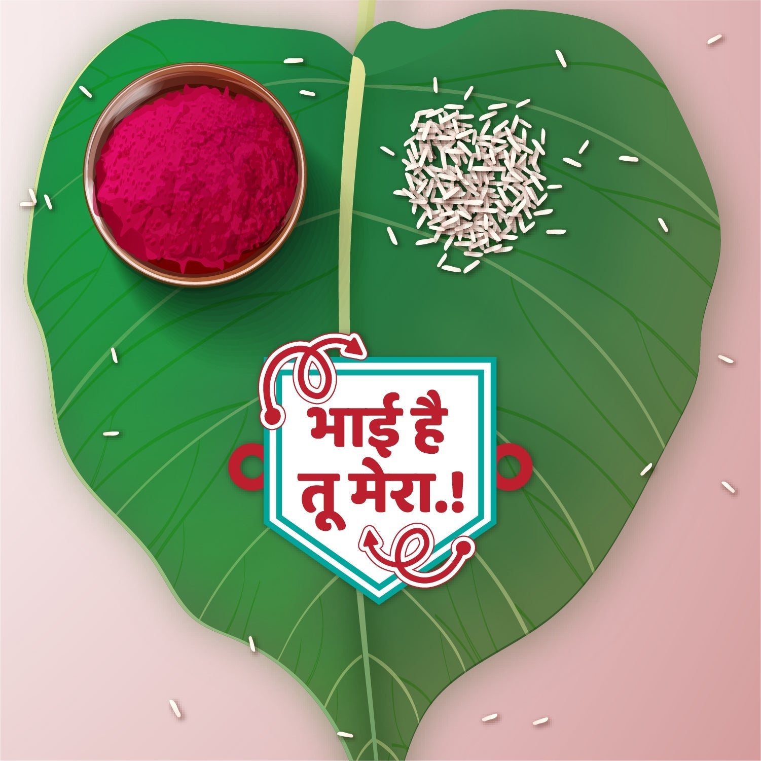 Indianvibez Bhai Hai Tu Mera Wooden Rakhi with Rudraksha, Quote Rakhi for Brother, Shop India - Kids Rakhi | Grocsy