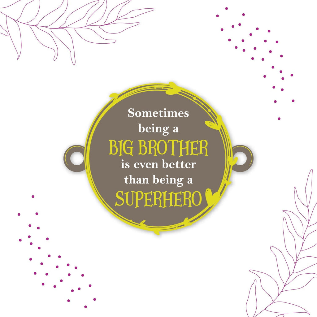 Indianvibez Big Brother Superhero Wooden Rakhi with Rudraksha, Unique Rakhi for Bhaiya, Shop India - Kids Rakhi | Grocsy