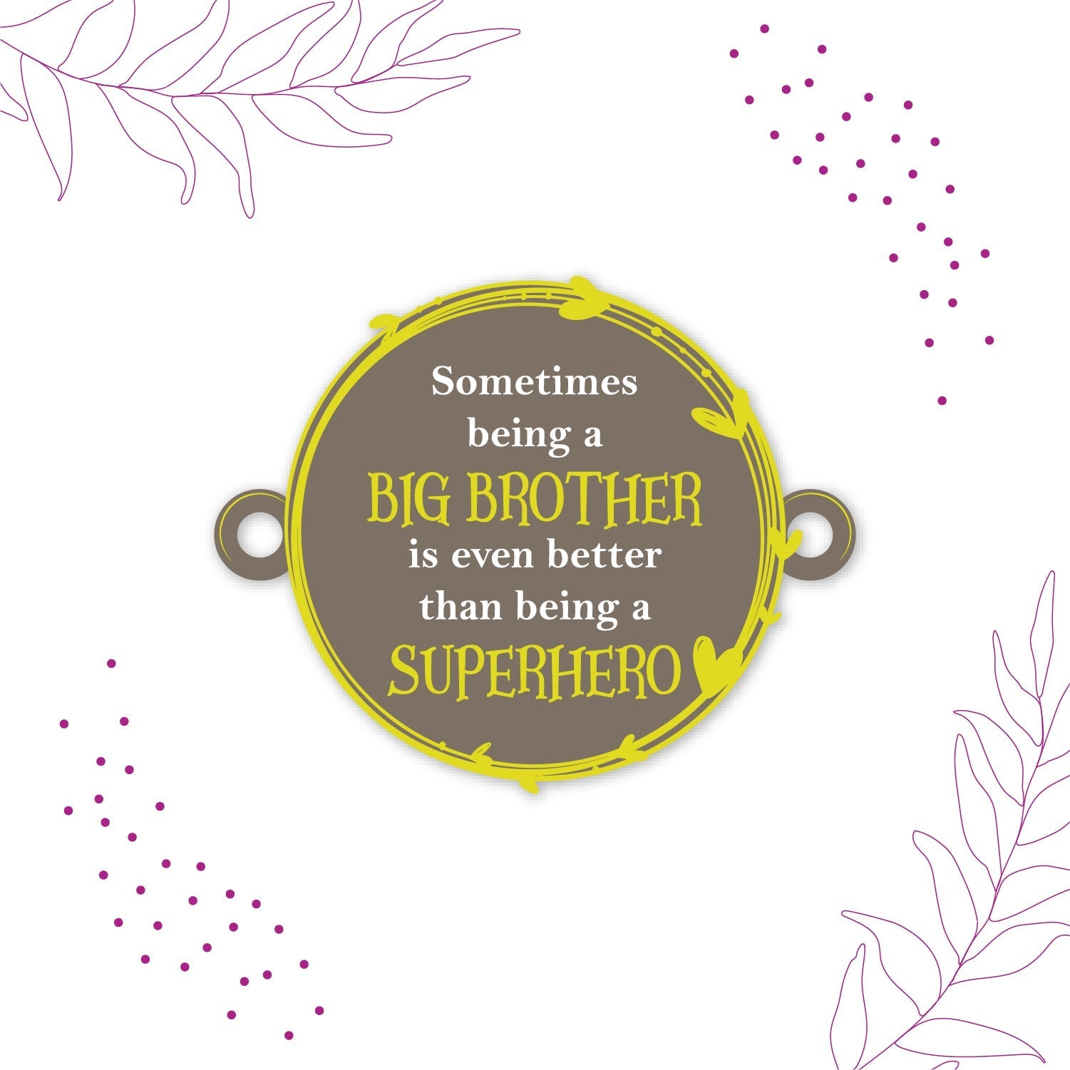 Indianvibez Big Brother Superhero Wooden Rakhi with Rudraksha, Unique Rakhi for Bhaiya, Shop India - Kids Rakhi | Grocsy