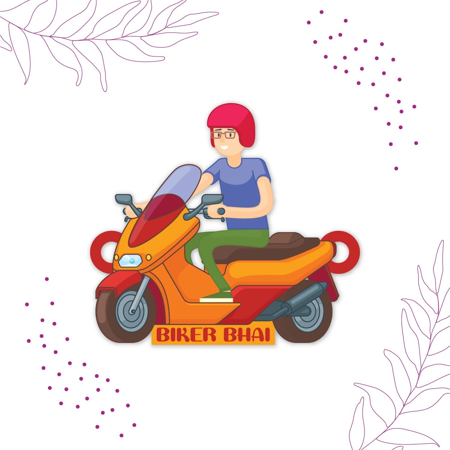 Indianvibez Biker Bhai Wooden Rakhi with Rudraksha, Motorcycle Rakhi for Bro, Shop India - Kids Rakhi | Grocsy