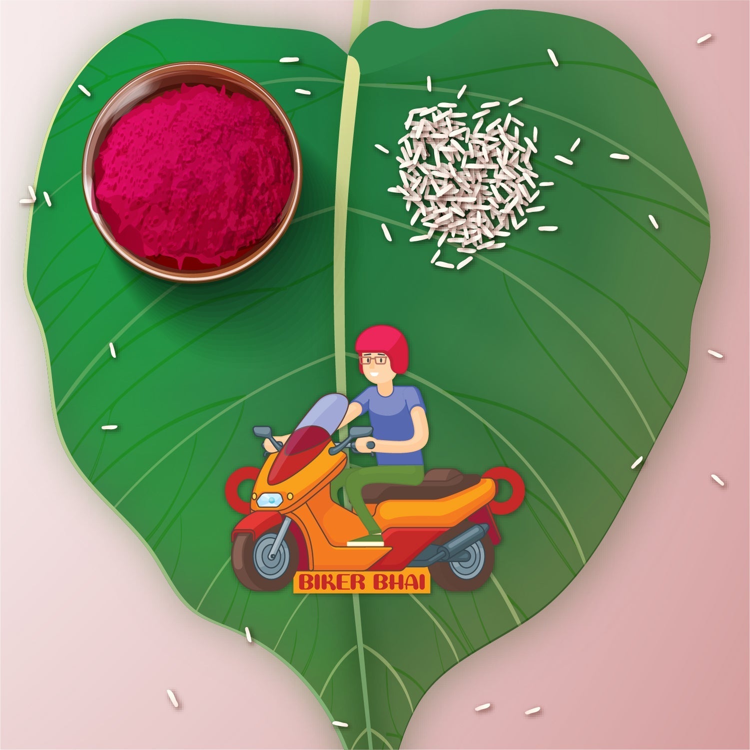 Indianvibez Biker Bhai Wooden Rakhi with Rudraksha, Motorcycle Rakhi for Bro, Shop India - Kids Rakhi | Grocsy