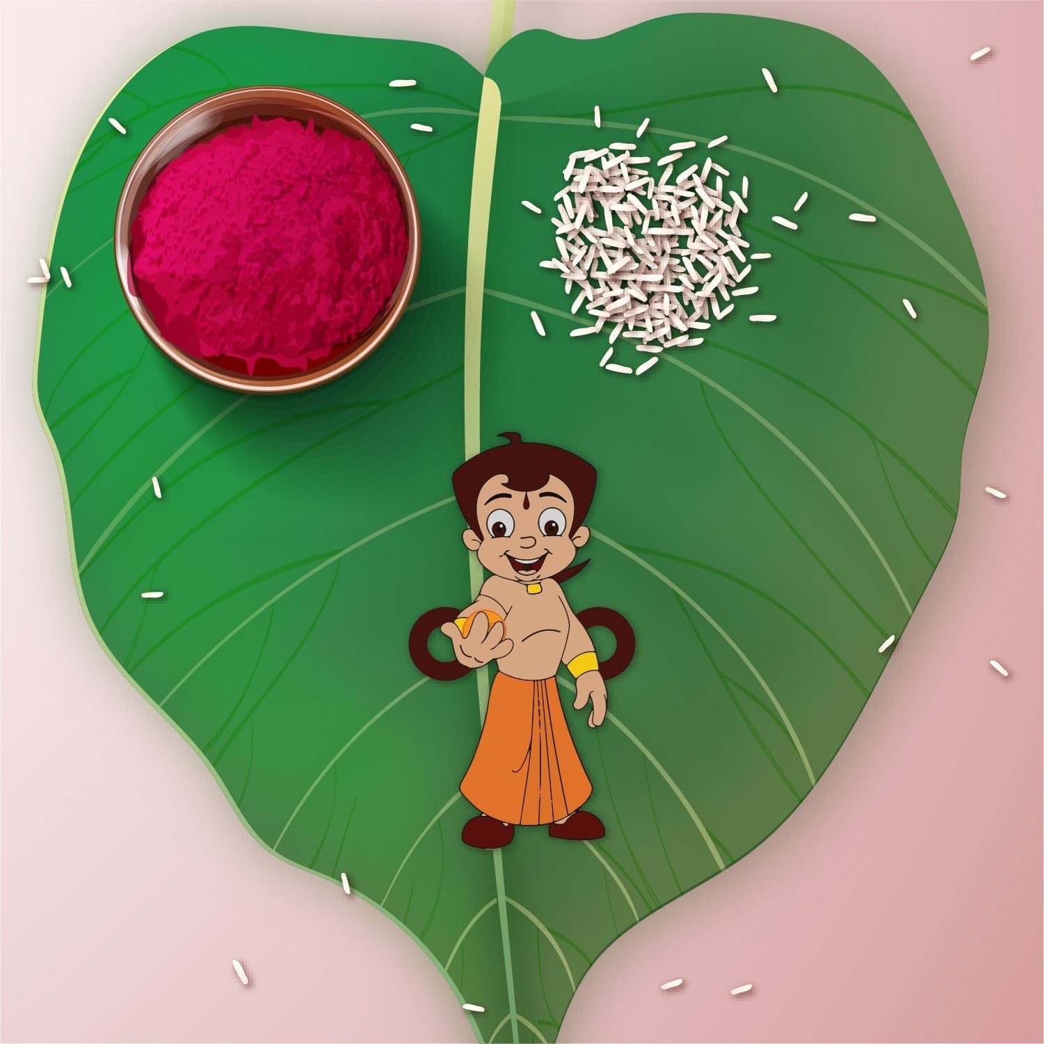 Indianvibez Chota Bheem Wooden Rakhi with Rudraksha, Cartoon Rakhi for Bro, Shop India - Kids Rakhi | Grocsy