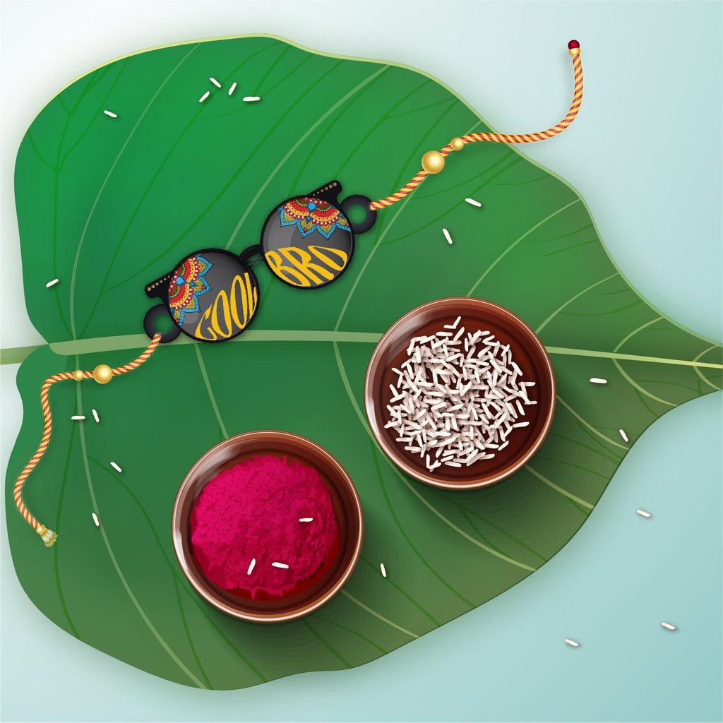Indianvibez Cool Bro Wooden Rakhi with Rudraksha, Trendy Rakhi for Brother, Shop India - Kids Rakhi | Grocsy