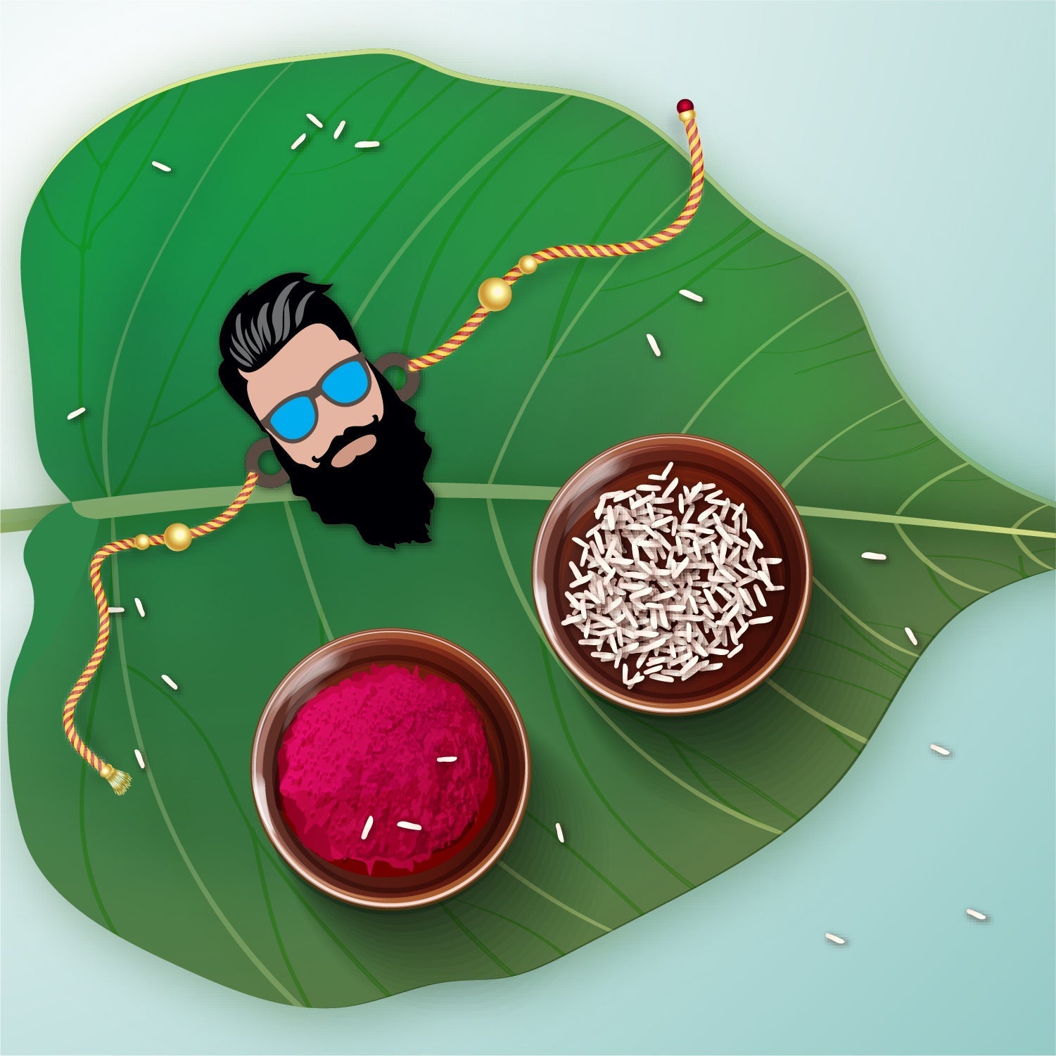 Indianvibez Dashing Bhai Wooden Rakhi with Rudraksha, Stylish Rakhi for Brother, Shop India - Kids Rakhi | Grocsy