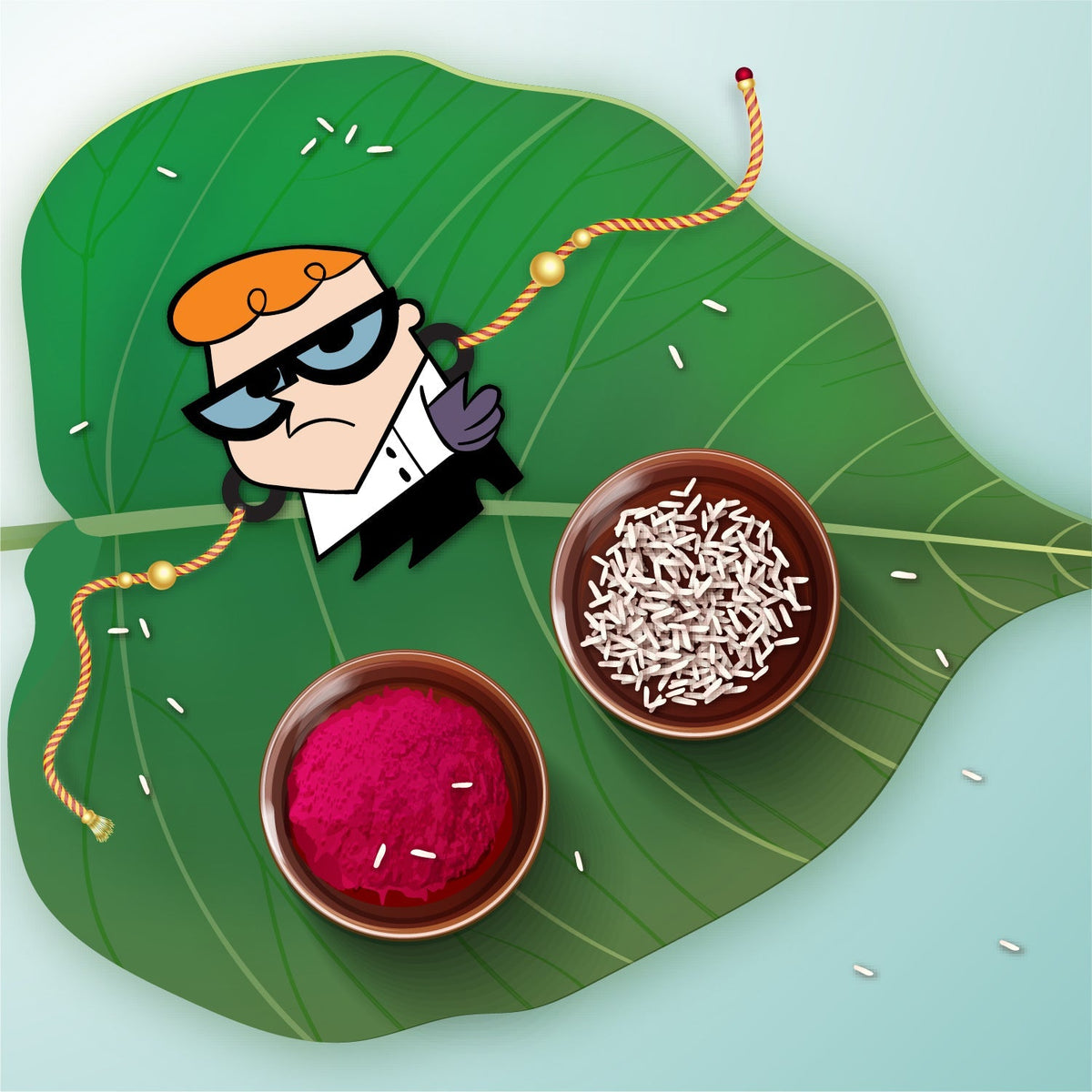 Indianvibez Dexter Wooden Rakhi with Rudraksha, Cartoon Rakhi for Bro, Shop India - Kids Rakhi | Grocsy