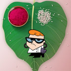 Indianvibez Dexter Wooden Rakhi with Rudraksha, Cartoon Rakhi for Bro, Shop India - Kids Rakhi | Grocsy