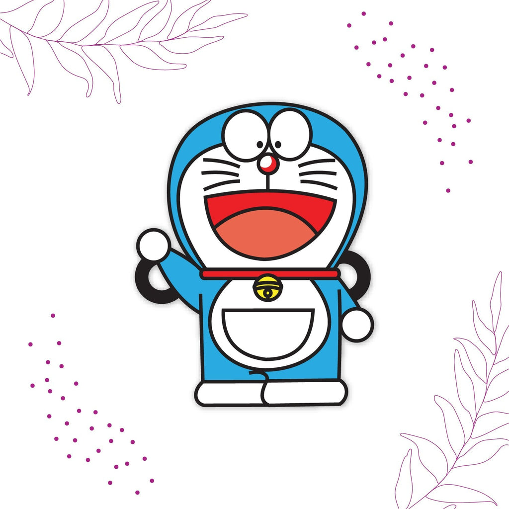 Indianvibez Doraemon Wooden Rakhi with Rudraksha, Cartoon Rakhi for Bro, Shop India - Kids Rakhi | Grocsy
