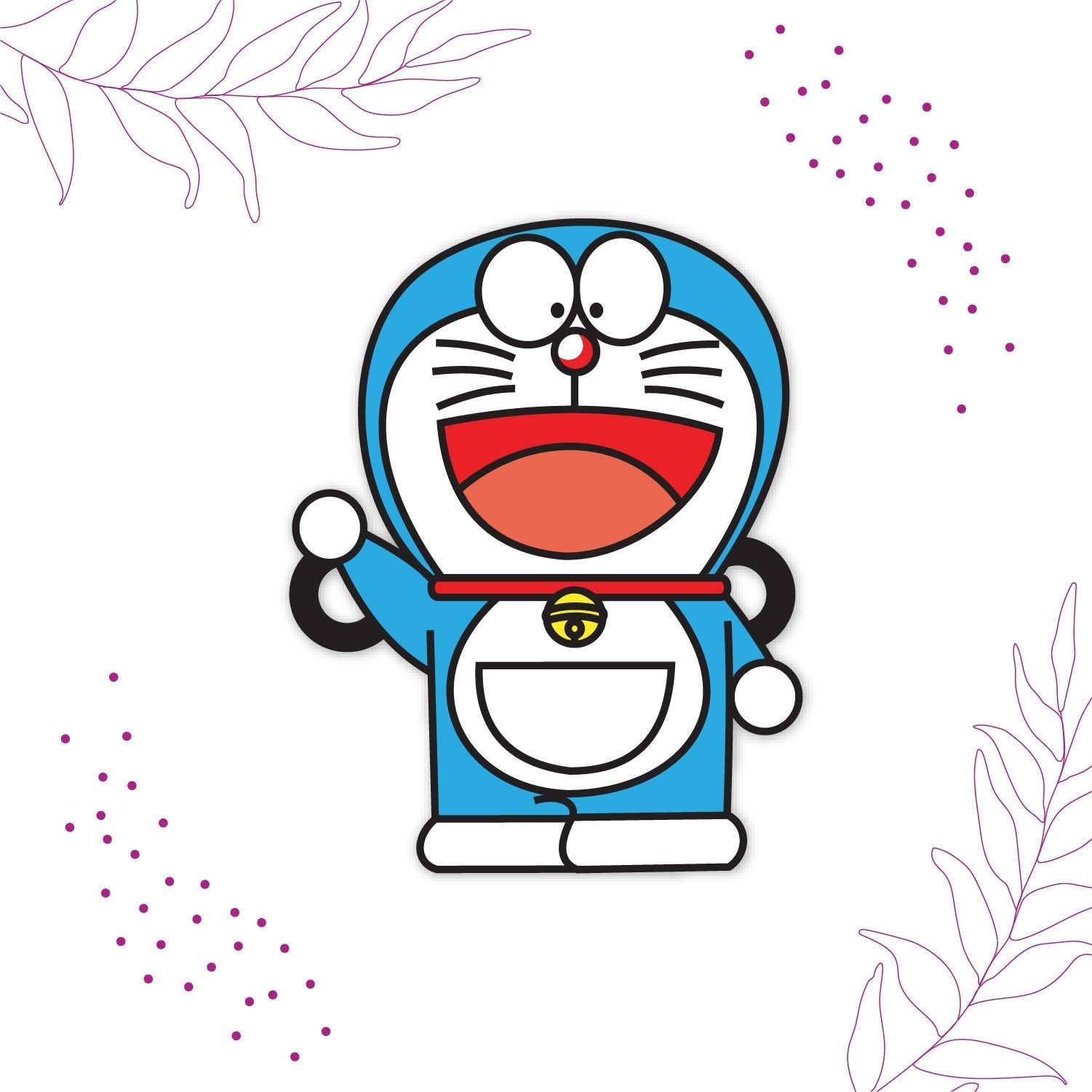 Indianvibez Doraemon Wooden Rakhi with Rudraksha, Cartoon Rakhi for Bro, Shop India - Kids Rakhi | Grocsy