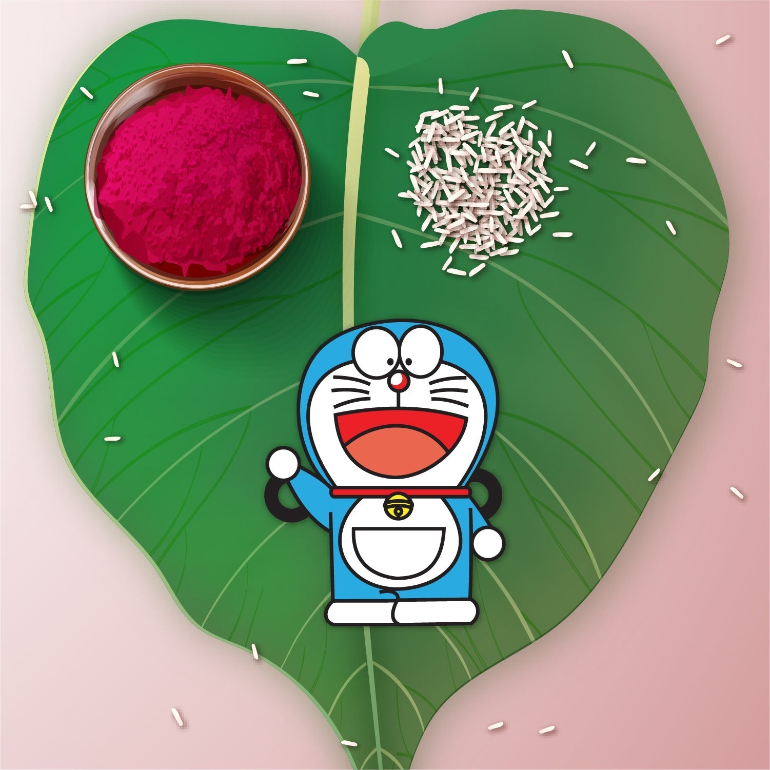 Indianvibez Doraemon Wooden Rakhi with Rudraksha, Cartoon Rakhi for Bro, Shop India - Kids Rakhi | Grocsy