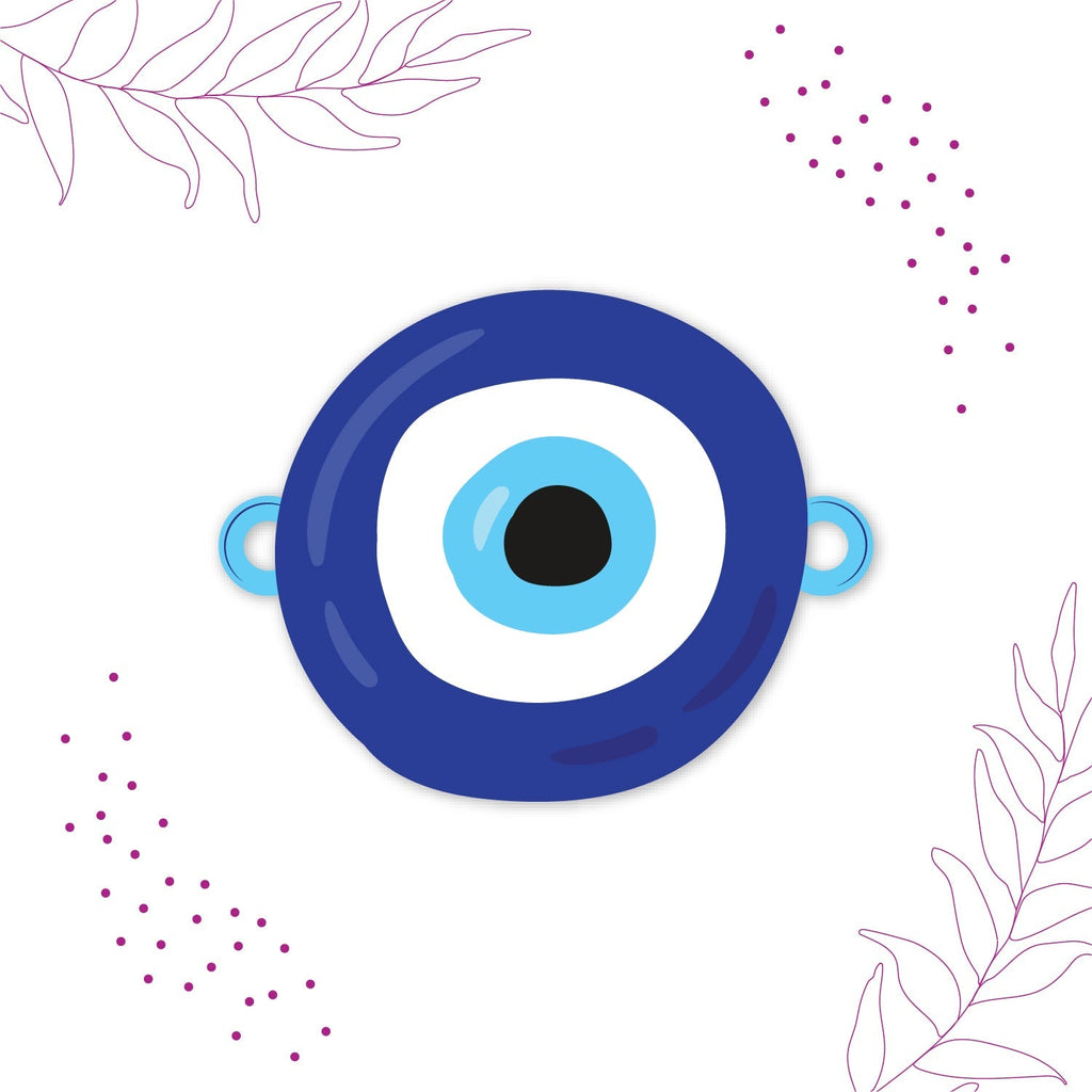 Indianvibez Evil Eye Rakhi with Rudraksha Thread, Rakhi for Brother - Kids Rakhi | Grocsy