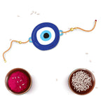 Indianvibez Evil Eye Rakhi with Rudraksha Thread, Rakhi for Brother - Kids Rakhi | Grocsy