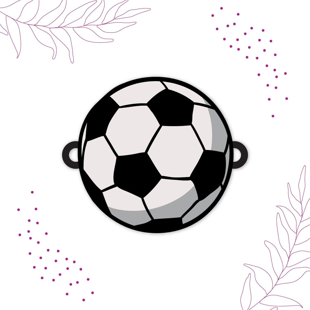Indianvibez Football Wooden Rakhi with Rudraksha, Soccer Rakhi for Bro, Shop India - Kids Rakhi | Grocsy