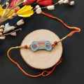 Indianvibez Gamer King Bhai Wooden Rakhi with Rudraksha, Gaming Rakhi for Bro, Shop India - Kids Rakhi | Grocsy