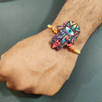 Indianvibez Protective Hamsa Rakhi, Wooden Rakhi with Rudraksha Thread - Kids Rakhi | Grocsy