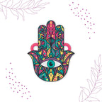 Indianvibez Protective Hamsa Rakhi, Wooden Rakhi with Rudraksha Thread - Kids Rakhi | Grocsy