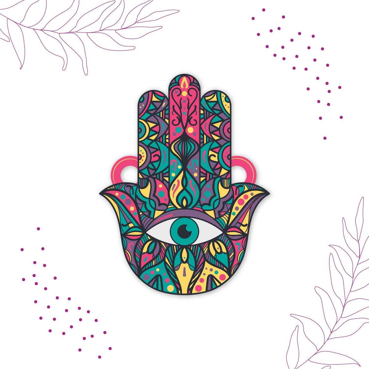 Indianvibez Protective Hamsa Rakhi, Wooden Rakhi with Rudraksha Thread - Kids Rakhi | Grocsy
