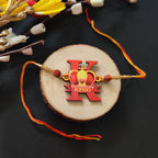 Indianvibez Royal King Bhai Wooden Rakhi, Rudraksha Rakhi for Brother - Kids Rakhi | Grocsy