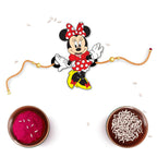 Indianvibez Minnie Wooden Rakhi/Lumba - Kids Rakhi | Grocsy