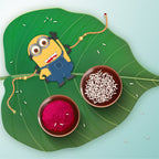 Indianvibez Minion Wooden Rakhi with Rudraksha, Funny Rakhi for Bro, Shop India - Kids Rakhi | Grocsy