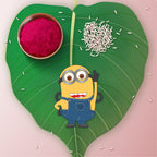 Indianvibez Minion Wooden Rakhi with Rudraksha, Funny Rakhi for Bro, Shop India - Kids Rakhi | Grocsy