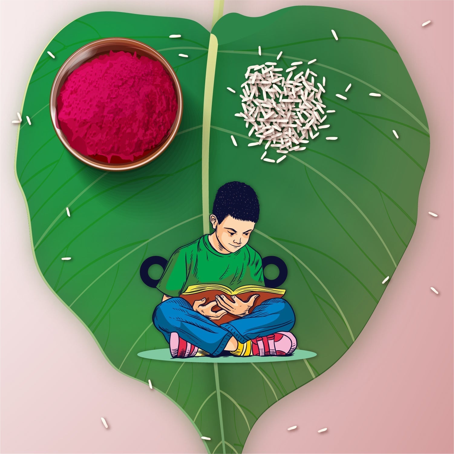 Indianvibez Padhaku Bhai Wooden Rakhi, Rudraksha Rakhi for Brother - Kids Rakhi | Grocsy