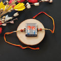 Indianvibez Partners in Crime Rakhi Wooden Rakhi for brother with Rudraksha Thread - Kids Rakhi | Grocsy