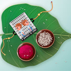 Indianvibez Partners in Crime Rakhi Wooden Rakhi for brother with Rudraksha Thread - Kids Rakhi | Grocsy