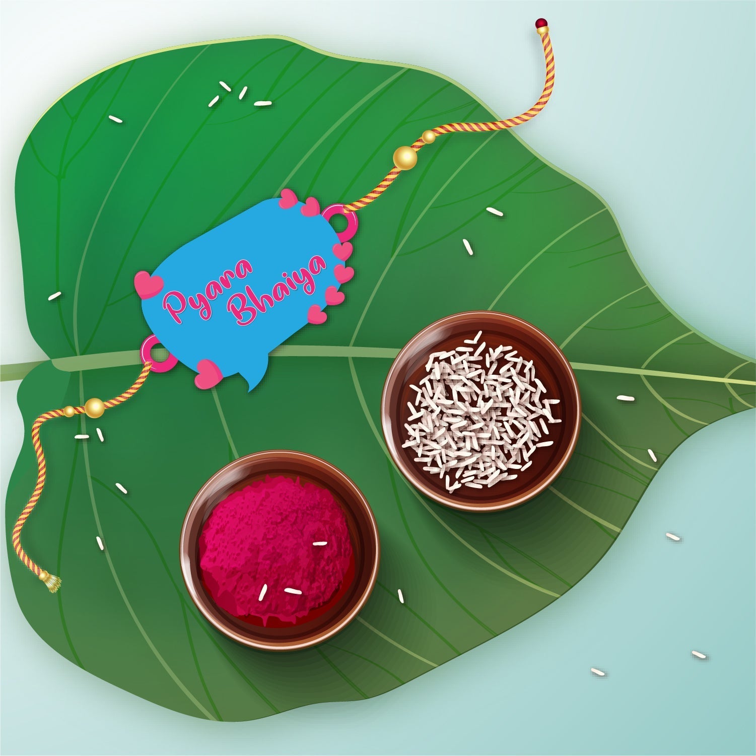 Indianvibez Pyara Bhai Wooden Rakhi with Rudraksha Thread, Rakhi for Brother - Kids Rakhi | Grocsy