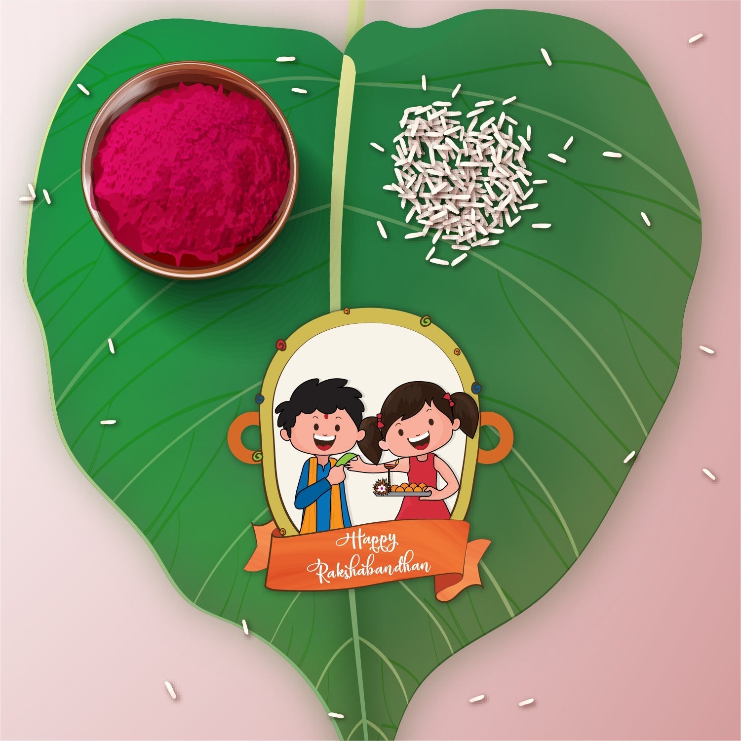 Indianvibez Happy Rakshabandhan Wooden Rakhi with Rudraksha, Traditional Rakhi for Brother, Shop India - Kids Rakhi | Grocsy