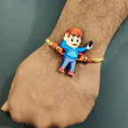 Indianvibez Selfie Wala Bhai Rakhi, Wooden Rakhi for Brother - Kids Rakhi | Grocsy