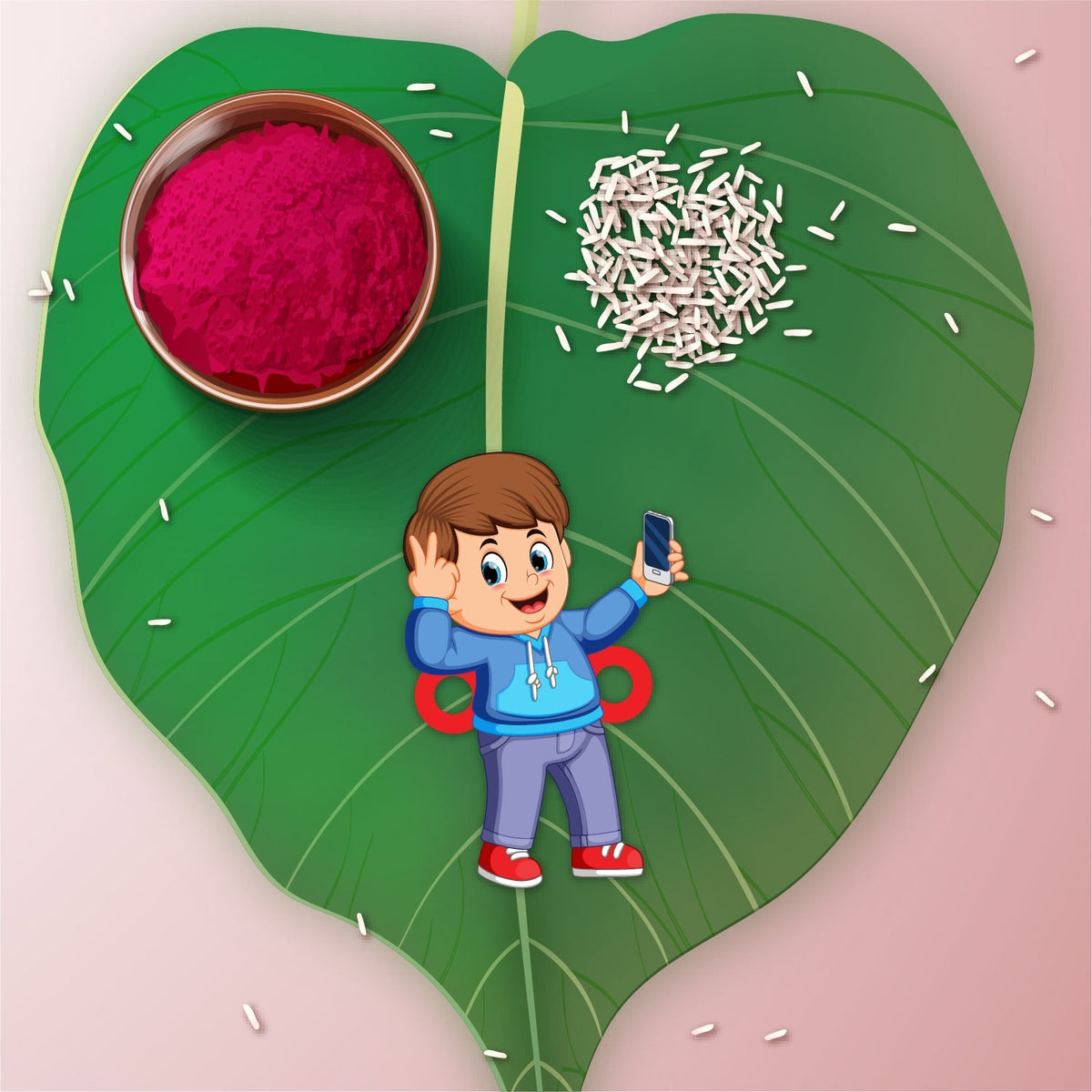 Indianvibez Selfie Wala Bhai Rakhi, Wooden Rakhi for Brother - Kids Rakhi | Grocsy