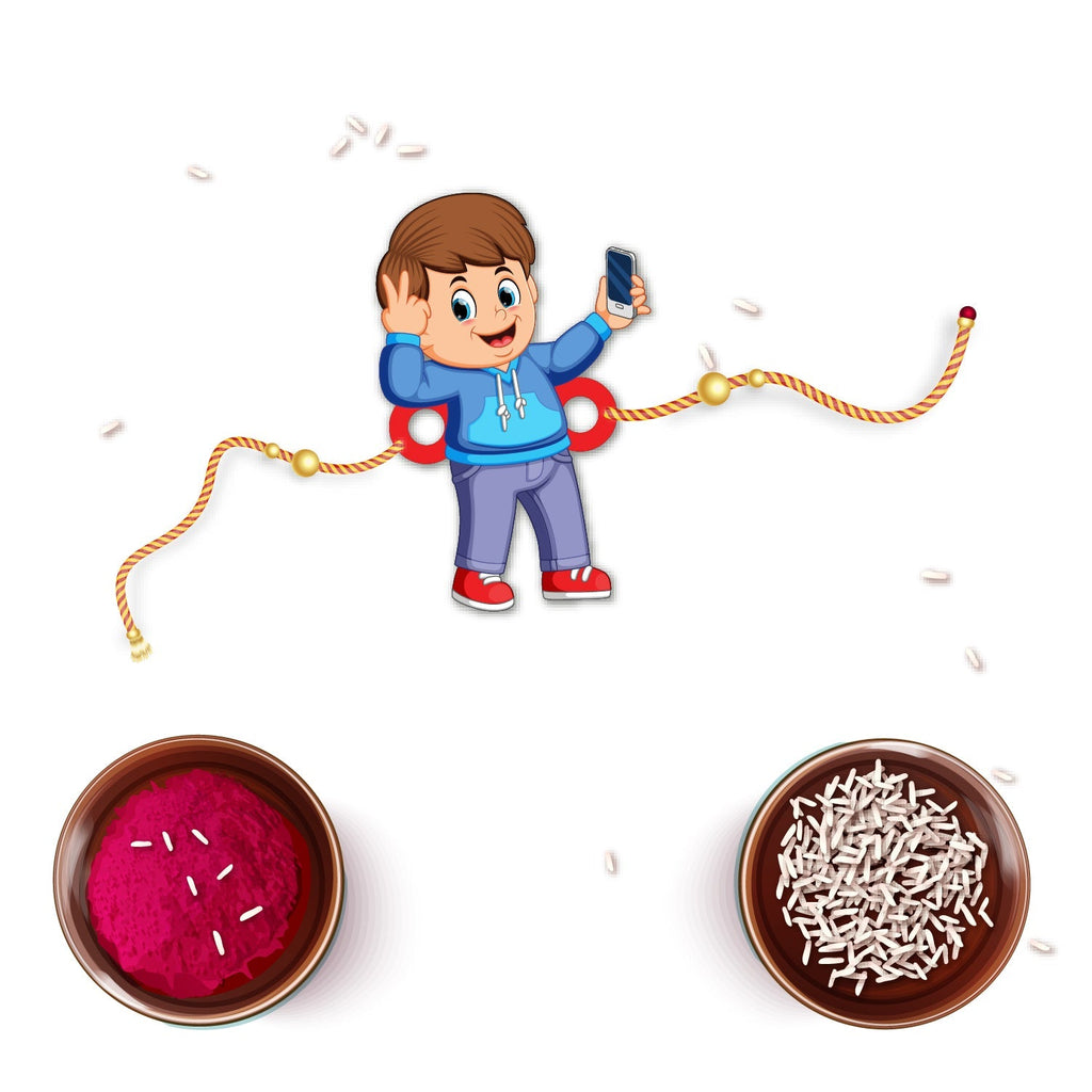 Indianvibez Selfie Wala Bhai Rakhi, Wooden Rakhi for Brother - Kids Rakhi | Grocsy