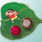 Indianvibez Shinchan Wooden Rakhi with Rudraksha, Funny Rakhi for Brother, Shop India - Kids Rakhi | Grocsy