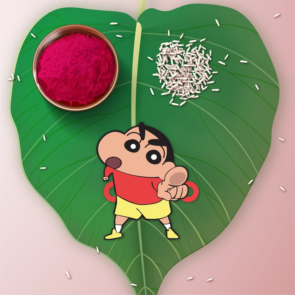 Indianvibez Shinchan Wooden Rakhi with Rudraksha, Funny Rakhi for Brother, Shop India - Kids Rakhi | Grocsy