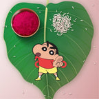 Indianvibez Shinchan Wooden Rakhi with Rudraksha, Funny Rakhi for Brother, Shop India - Kids Rakhi | Grocsy