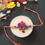 Indianvibez Spiderman Wooden Rakhi with Rudraksha, Superhero Rakhi for Kids & Bro, Shop India - Kids Rakhi | Grocsy