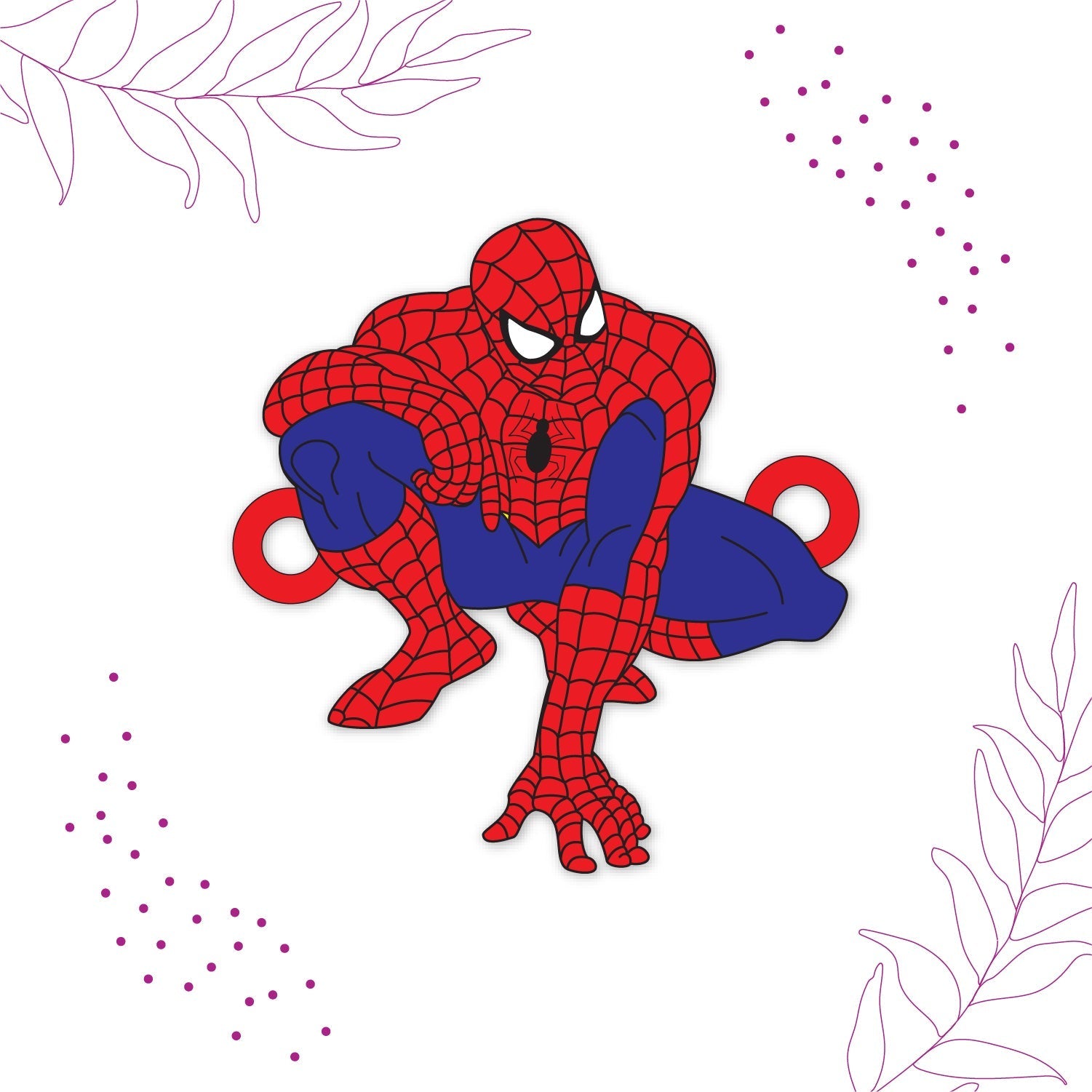 Indianvibez Spiderman Wooden Rakhi with Rudraksha, Superhero Rakhi for Kids & Bro, Shop India - Kids Rakhi | Grocsy